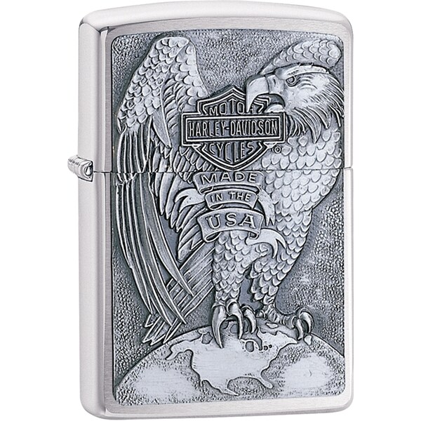 Zippo 2024 Zippo Hd Emblem Brushed Chrome Lighter, Made In Usa Eagle ZIP-200HD.H231 - main
